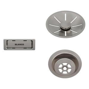 블랑코 싱크볼 배수구 오버플로우 세트 새틴 플래티넘
