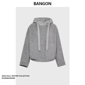 패딩후드 핸드메이드 상의 숏패딩 여성코트 집업 재킷 차콜그레이 경량패딩 바람막이