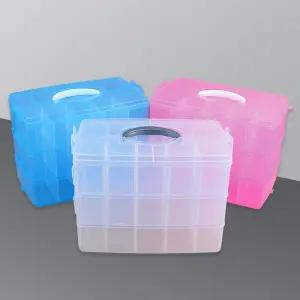 3단 분리 다용도멀티박스 장난감 화장품 휴대용정리함/분리형/네일아트/수납함/보관함/멀티박스/소품정리함