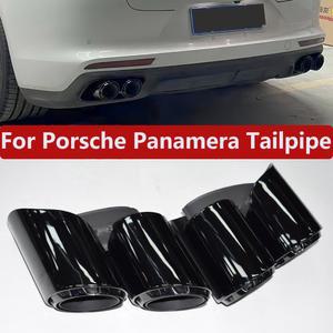2018 2025 파나메라 971 배기 스테인리스 블랙 업그레이드 머플러 쿼드 GTS 노즐 스틸