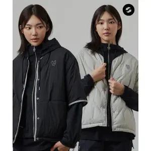라이프워크 공용 에어리 리버시블 반팔 다운 점퍼 LW244DJ701_KG
