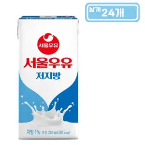 서울우유 저지방 멸균 팩우유 200ml x 24개