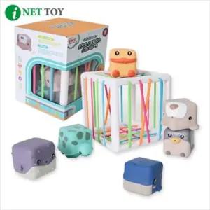 아이넷 M3A-6 소프트 스트링박스 말랑 동물/촉감놀이/아기완구/소근육발달/감각놀이세트/소근육완구