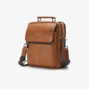 남성 고급스러운 데일리 소가죽 크로스백 DA-BA-AV1011-브라운