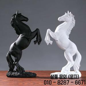 수지 동상 황금 흰색 검은 말 그림 인테리어 조각 방 홈 장식에 대 한 인형에 북유럽
