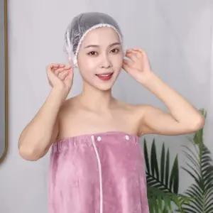 일회용 비닐 샤워캡 위생모자 헤어캡 100매 DD-10221 샤워캡 비닐캡 위생모자