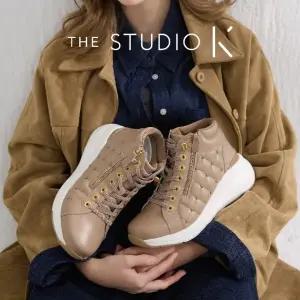 더스튜디오케이 천연소가죽 웜기모 다이아 퀼팅 부츠