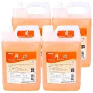 말표 폼솝 3.75L 손세정제 거품비누 핸드워시 4개