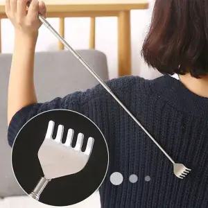 [셀러에이드]휴대용 스테인리스 효자손 길이조절 접이식 등긁개