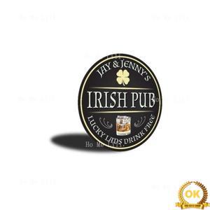 아이리쉬 맥주를 위한 맞춤형 바 위스키 펍 원형 장식 금속 간판