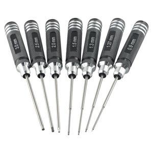 7Pcs HSS 육각 렌치 스크루 드라이버 도구 0.9-3.0mm RC 모델