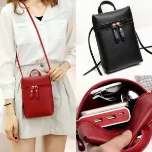 하프지퍼 여성크로스백 여성가방 미니 핸드백 핸드폰가방