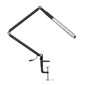 아이클 LED 스탠드 추천-블랙-책상 고정형/집게형 스탠드 사무실 학교 독서등 조명 수험생 선물세트