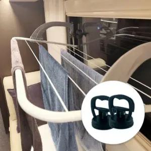 흡착판 접이식 창틀 빨래건조대 캠핑 건조대 L (WFG017X)