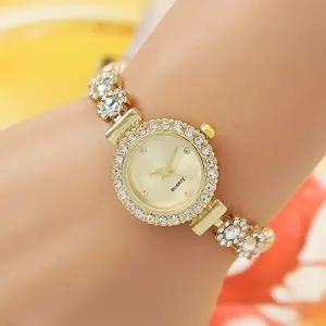 이시아르 심플 미니멀 메탈 팔찌 시계 골드