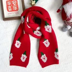 [별별창고] 크리스마스 패턴 머플러 패션 커플목도리 곰돌이 트리 넥워머