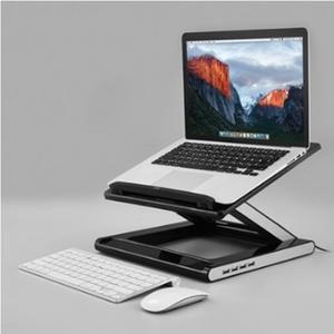 엑토 노트북 쿨링 스탠드+4포트 USB허브/각도+높이조절 거치대 받침대 NBS-07H