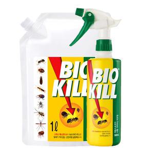 비오킬(BIOKILL) 스프레이 500ml + 리필 1L (파우치)