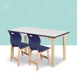 [에코블링] H620 중형 초등 2인 우레탄 책상의자세트 / 공부방