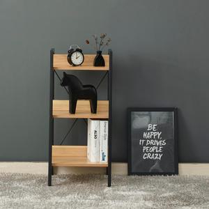 분홍맘  전면  좁은 깊은 벤치 낮은 책장 모던하우스책장 3단 400