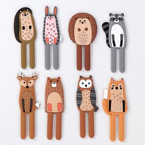 1+1동물자석후크 고리 소품 냉장고 애니멀 보관 마그넷 현관문 캐릭터 마스크 차키 열쇠 메모지 걸이 무