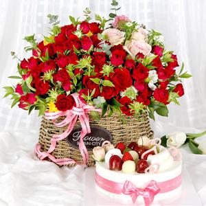 당일 전국 꽃배달 케익 생일 꽃바구니 축하 선물 A1866