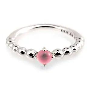 [정품케이스포함]  탄생석 10월 페탈 핑크 실버 반지 198867C09