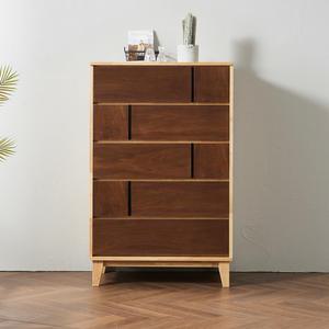 [롯데백화점]미아트 빅퍼니 헤럴드 고무나무 원목 800 5단 서랍장