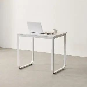 [소담갤러리]호보 라운드 800 화이트 1인용 컴퓨터책상 테이블 800x600 화이트