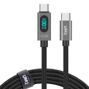 [UM2] 100W C to C LED 디스플레이 PD PPS 초고속 케이블 충전케이블