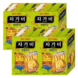 해태 calbee 자가비 짭짤한맛 90g x4 감자칩 가루비