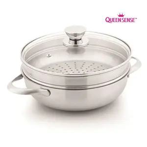 [퀸센스] 리파인드 스텐 양수 웍 찜냄비 24cm[31100057]