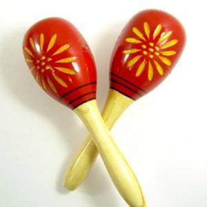 레드 마라카스 (우드)2개1조 나무재질 쉐이크 퍼커션  교육용악기 교재용악기 소리가 좋습니다