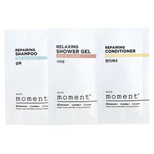 위드모먼트 일회용 샴푸 린스 바디워시 500개 여행용 휴대용 세면도구