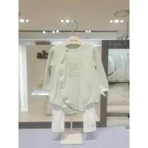 [압소바](본점)[출산,백일선물]지니 바디슈트 세트//(AY510622) 연그린