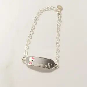 헬로키티 아동 주얼리 러블리 라운드 바 키티 실버팔찌미아방지  각인 추가