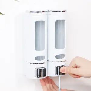 플러스 벽걸이 물비누 디스펜서 2구 400ml   화이트