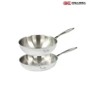 한일STS 베일리 통5중 스텐레스 IH 인덕션가능 후라이팬세트 2종B(후24+궁24)