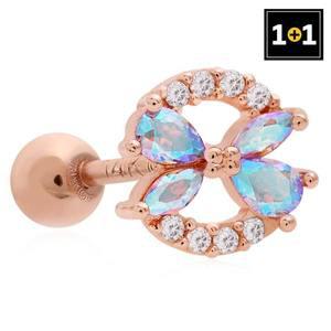 [메리그린][1+1] 14K 골드필드 핀 써클플라이 피어싱 (한쪽판매)