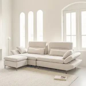 포쉬 패브릭 4인 스윙소파 이지클린 (스툴포함)