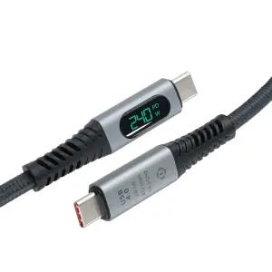 TB749 Coms USB 4.0 C타입 케이블 1m / 확인용 LCD / 40Gbps / 240W 48V 5A PD 충전 지원 / 8K60Hz 미러링