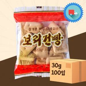 금풍 보리건빵 30g 100입 X 2 건빵 간식 과자 미니간식