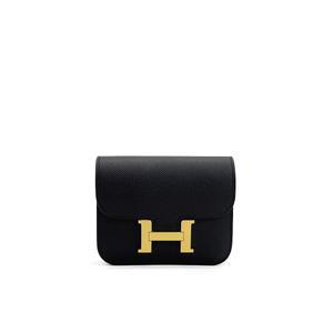 [에르메스][엘러브] 새상품 에르메스 콘스탄스 슬림 블랙 금장 U각인 4HL0053