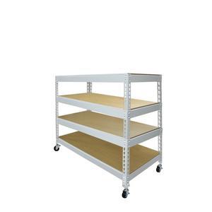 철제 조립식 트롤리 웨건 이동식선반 4단 800 x 400 x 900