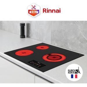 린나이 빌트인 하이라이트 3구 전기레인지 매립형 자가설치