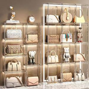 [기타]36x27x27cm 명품가방함 가방보관함 투명 아크릴 명품 이상민신발장 신발정리함 슈케이스 E293