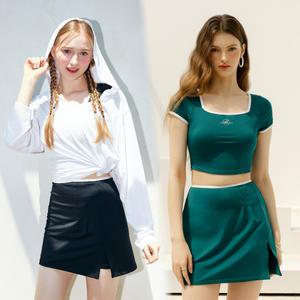 아블로스 크롭 브라탑 치마 바지 커버업 비치웨어 세트 ABL-X201