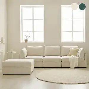 삼익가구 보떼르 아쿠아텍스 4인용 모듈 소파스툴포함