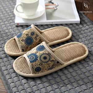린넨 슬리퍼 라탄 거실화 거실 실내화 북유럽 감성 가정용 남성용