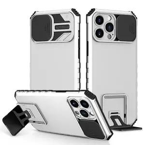 아이폰16 16플러스 16프로 16프로맥스 슬라이드 렌즈보호 킥 스탠드 하드 핸드폰 케이스